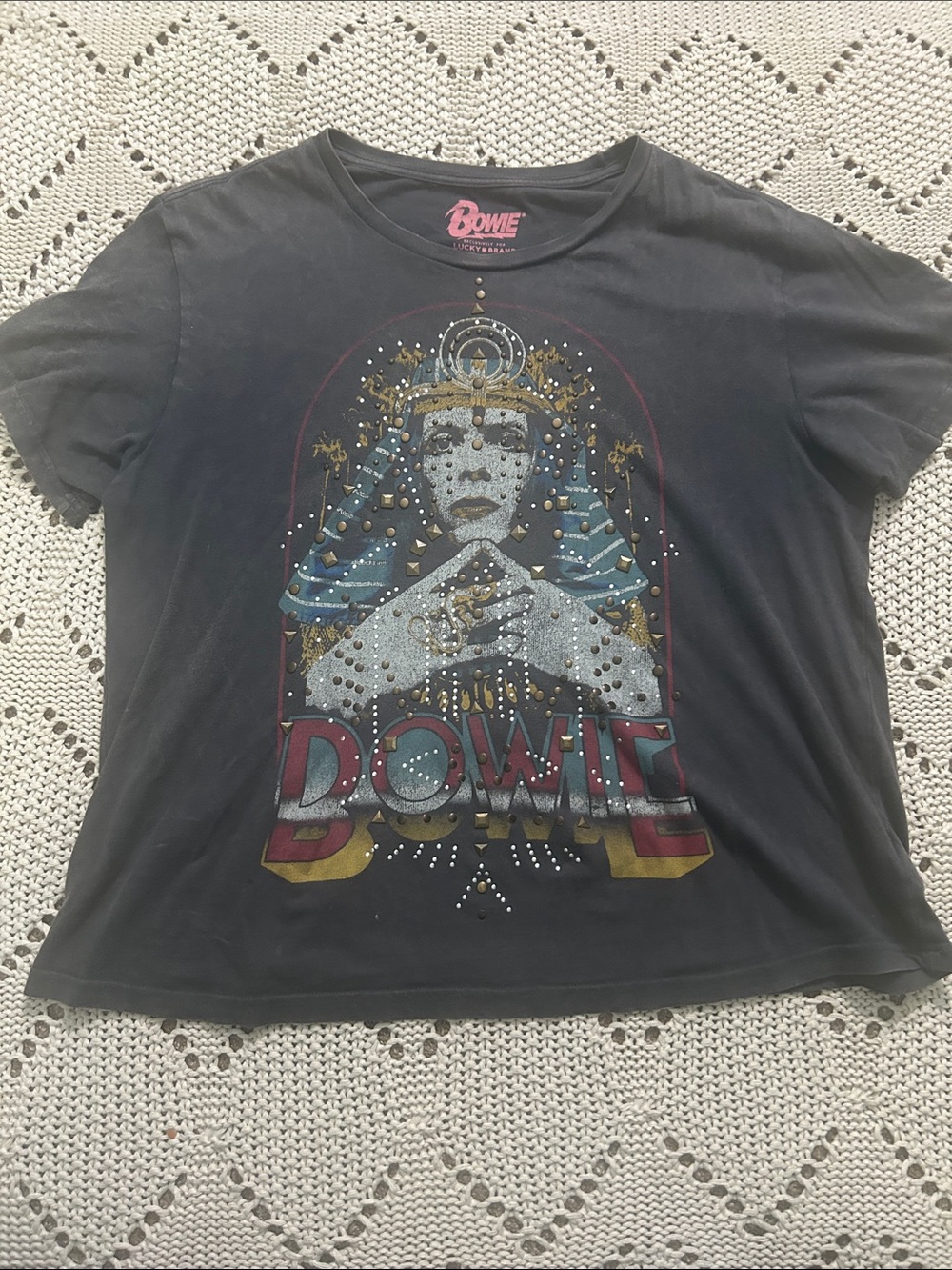 Lucky Brand x David Bowie Embellished T-shirt